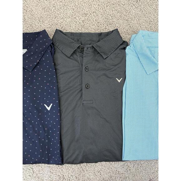 Callaway Set of (3) Opti-Dry Athleisure Performance Logo Polos Size L - Picture 3 of 6